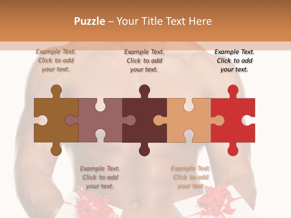 Bodybuilder Decoration White PowerPoint Template