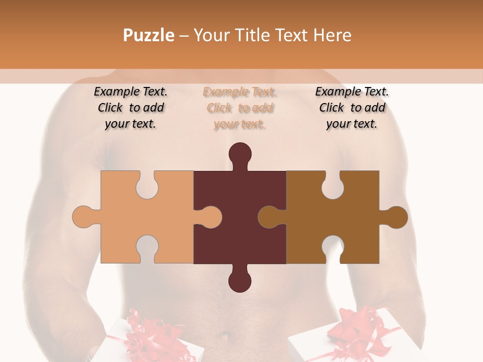 Bodybuilder Decoration White PowerPoint Template