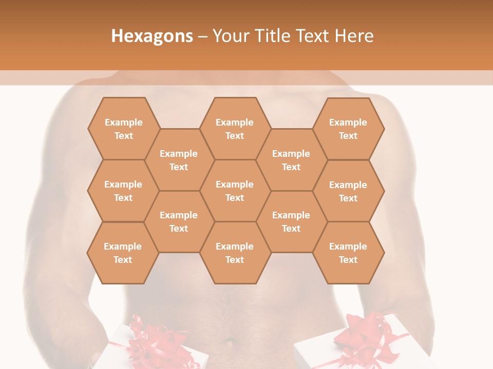 Bodybuilder Decoration White PowerPoint Template