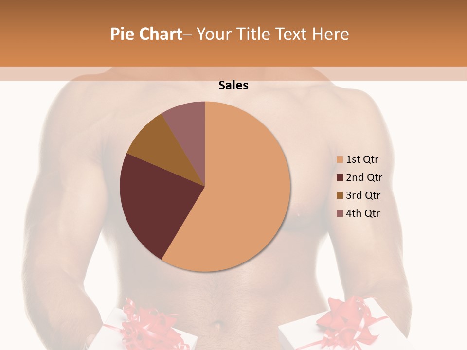 Bodybuilder Decoration White PowerPoint Template