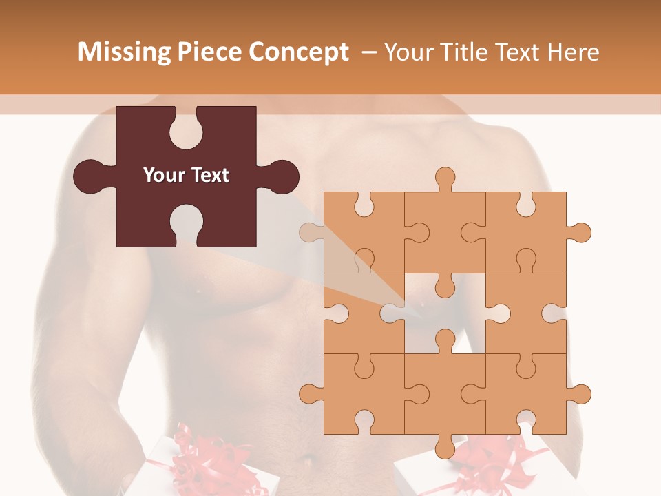 Bodybuilder Decoration White PowerPoint Template