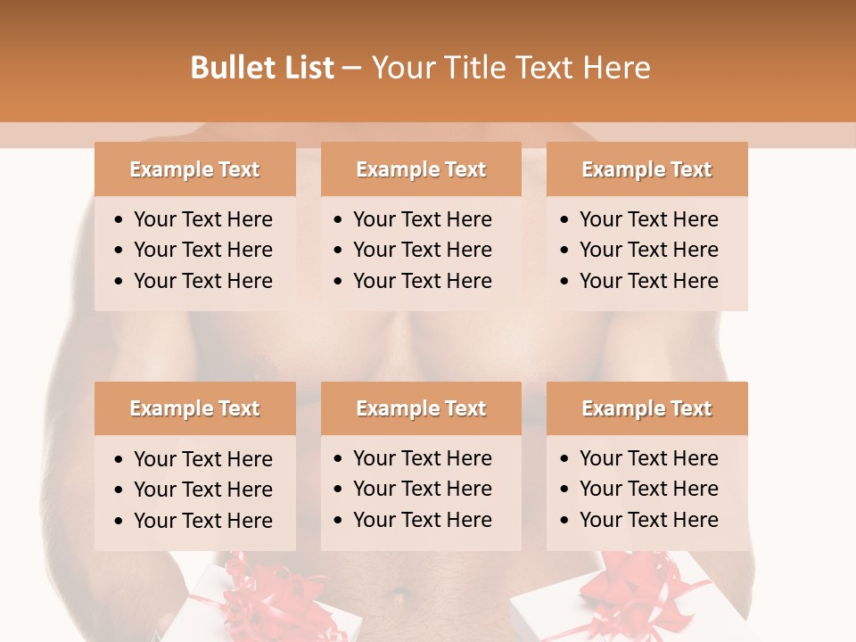 Bodybuilder Decoration White PowerPoint Template