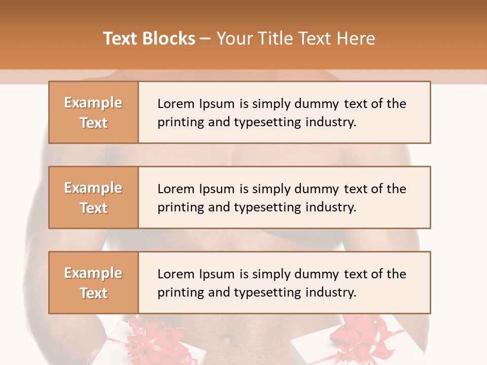 Bodybuilder Decoration White PowerPoint Template