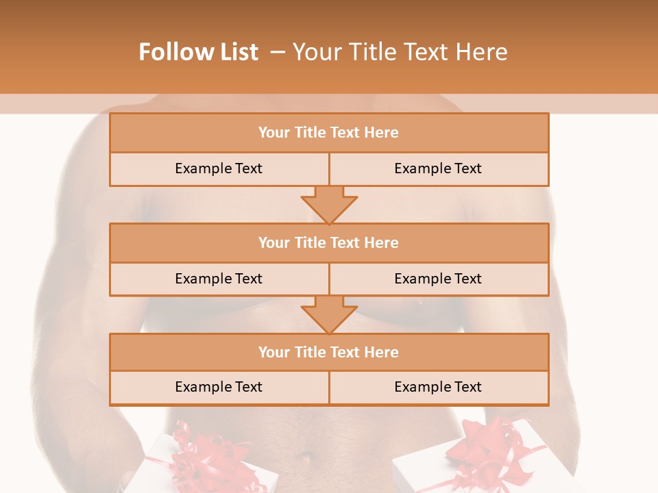 Bodybuilder Decoration White PowerPoint Template