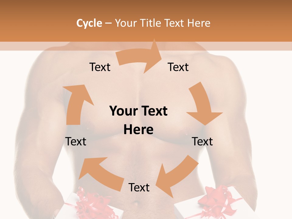 Bodybuilder Decoration White PowerPoint Template