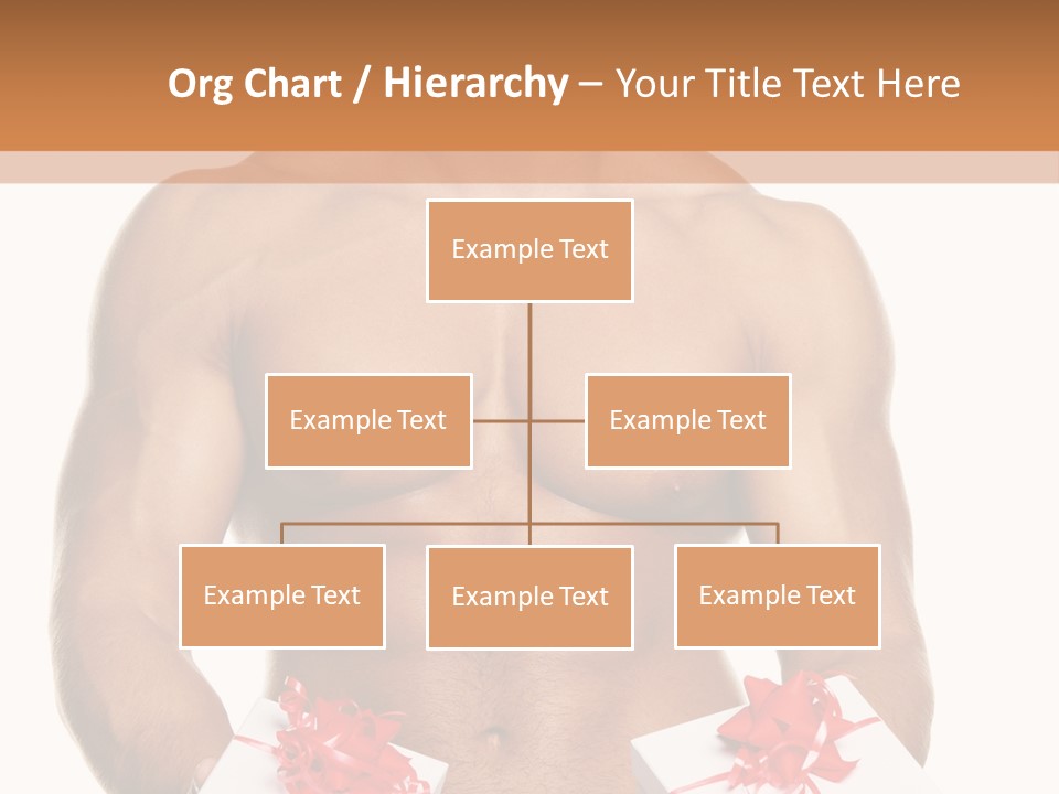 Bodybuilder Decoration White PowerPoint Template