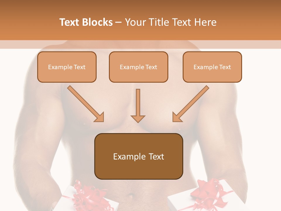 Bodybuilder Decoration White PowerPoint Template