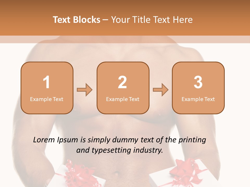 Bodybuilder Decoration White PowerPoint Template