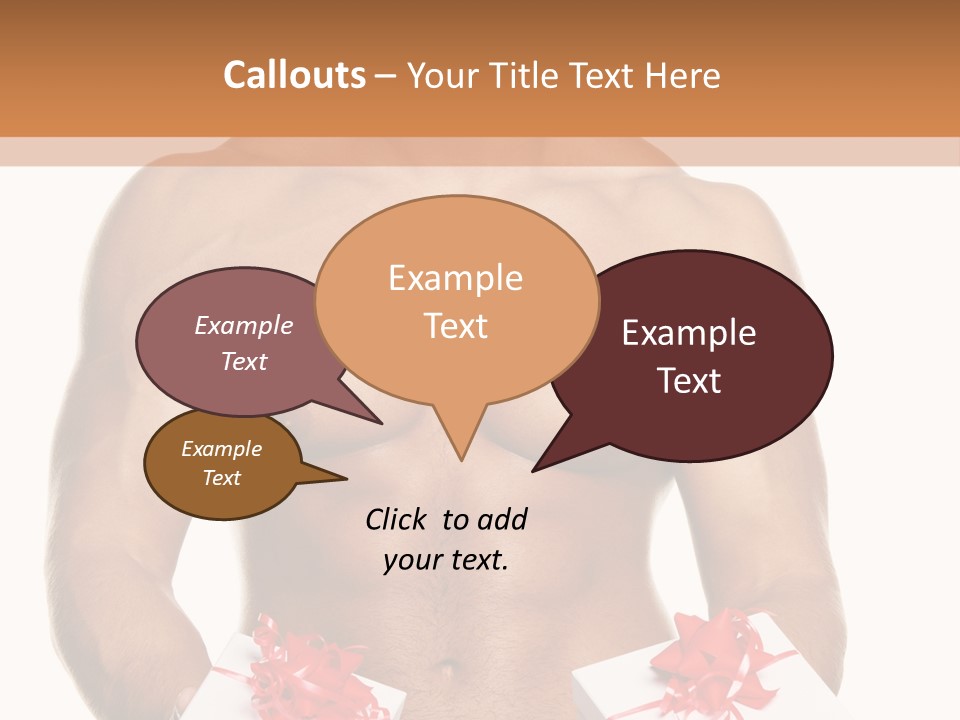 Bodybuilder Decoration White PowerPoint Template