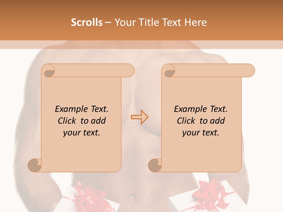 Bodybuilder Decoration White PowerPoint Template