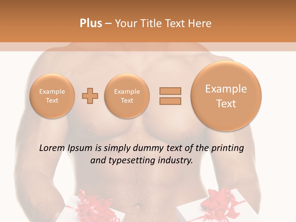 Bodybuilder Decoration White PowerPoint Template