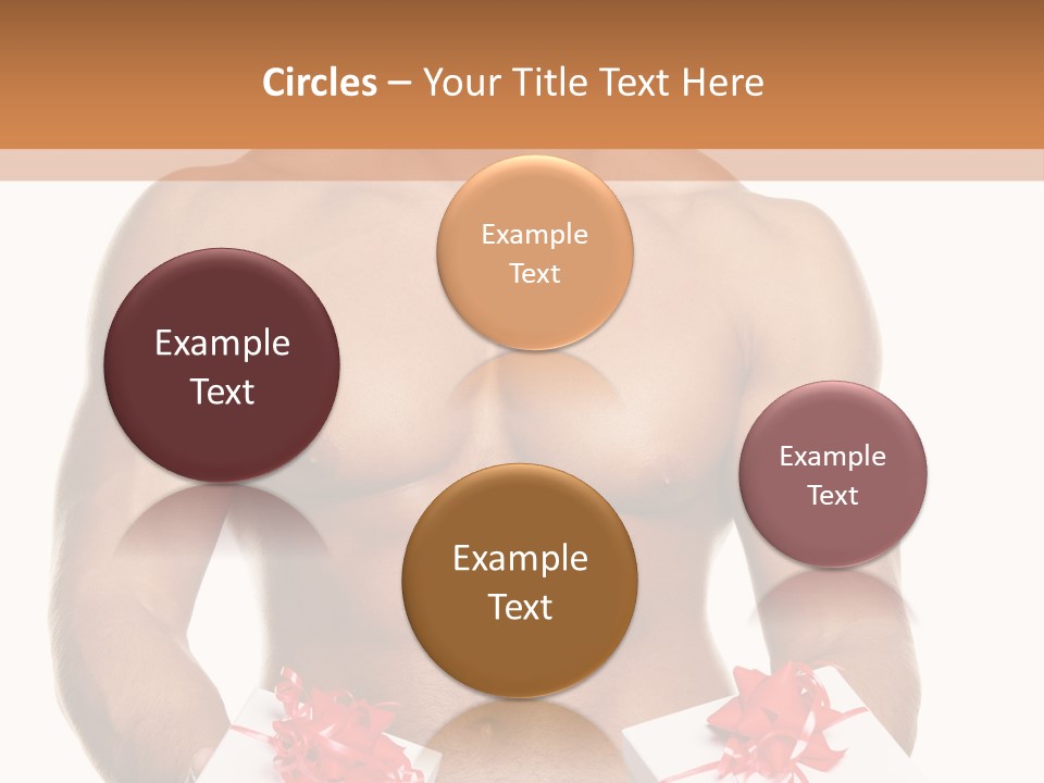 Bodybuilder Decoration White PowerPoint Template