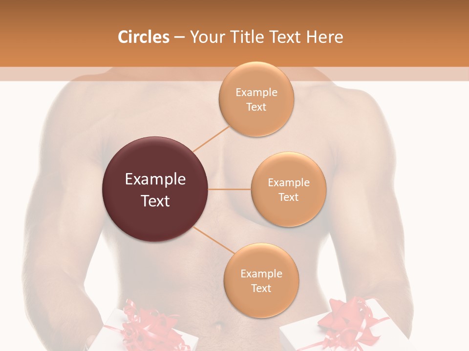 Bodybuilder Decoration White PowerPoint Template