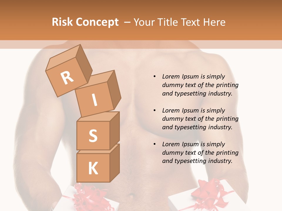 Bodybuilder Decoration White PowerPoint Template