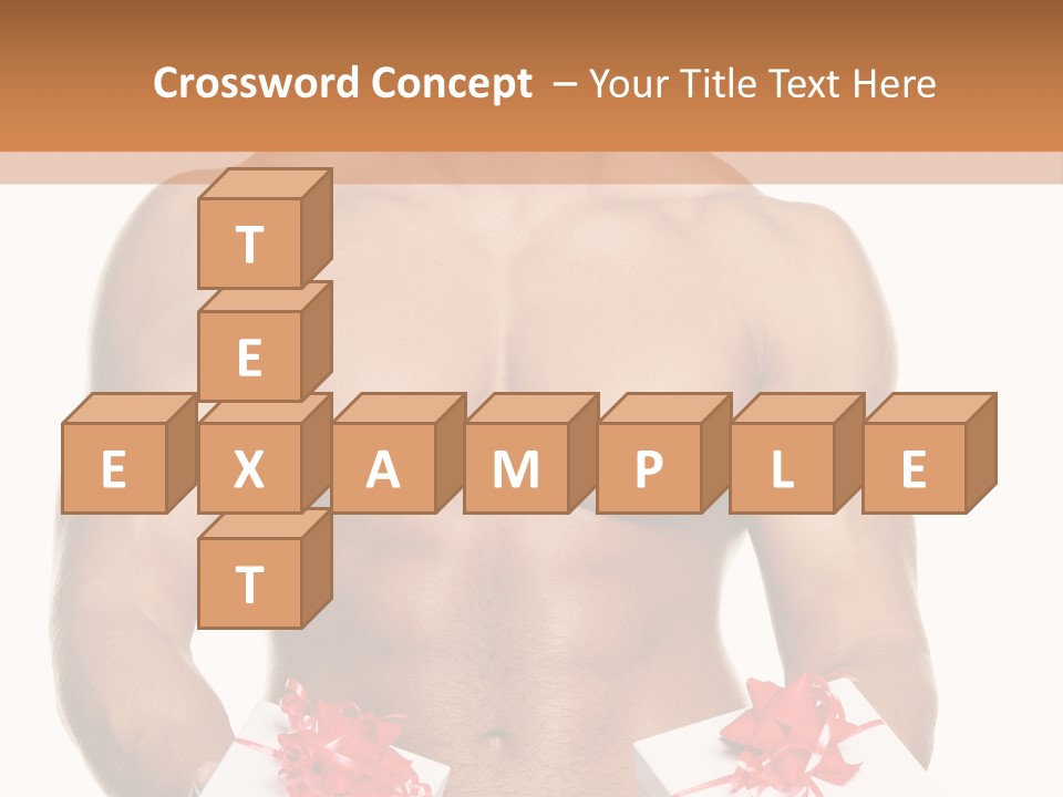 Bodybuilder Decoration White PowerPoint Template