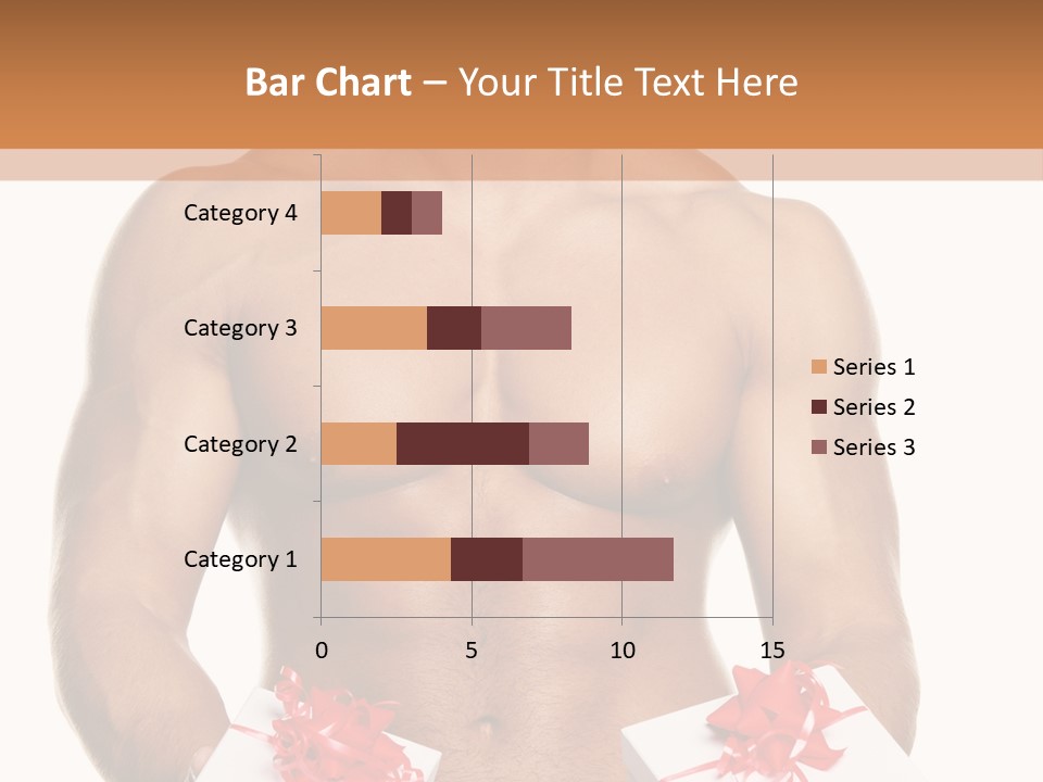 Bodybuilder Decoration White PowerPoint Template