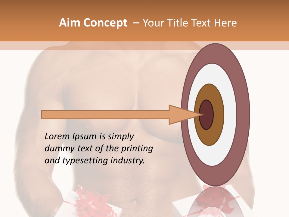 Bodybuilder Decoration White PowerPoint Template