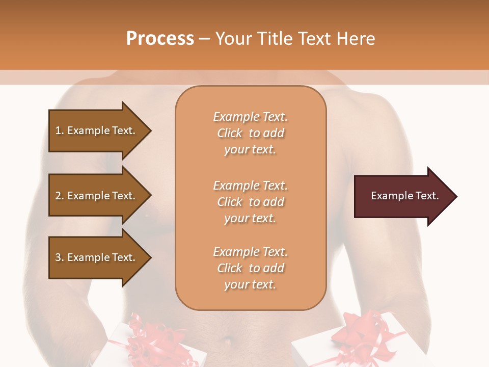 Bodybuilder Decoration White PowerPoint Template
