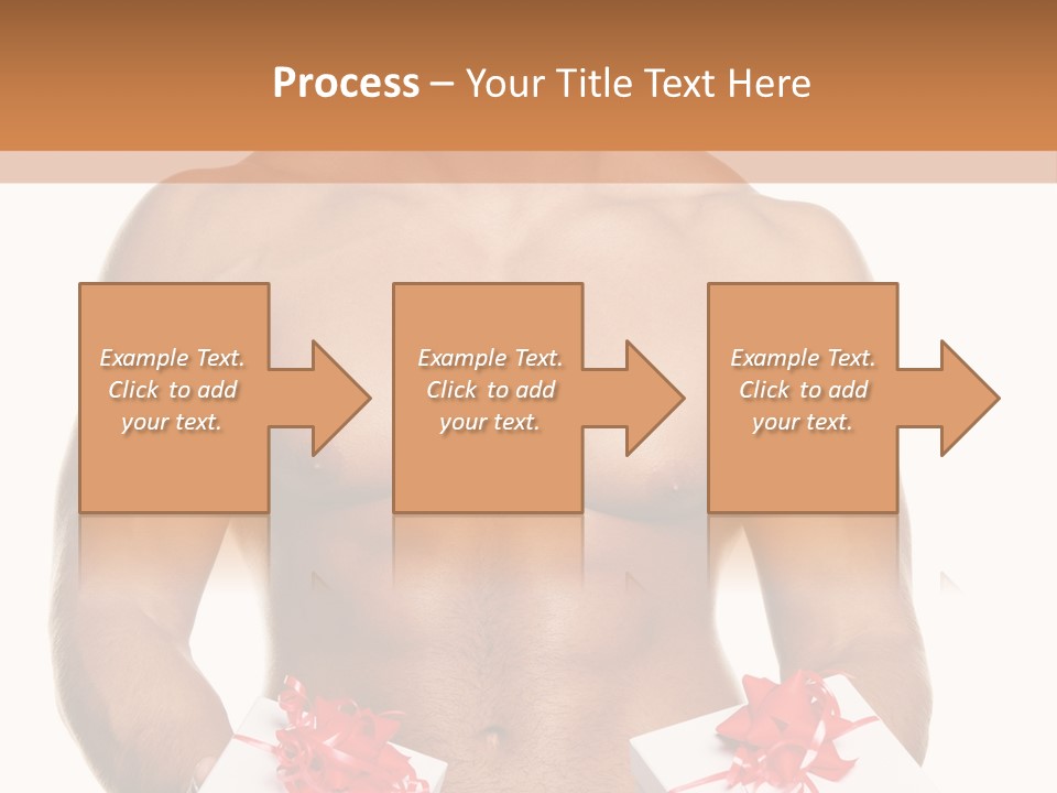 Bodybuilder Decoration White PowerPoint Template