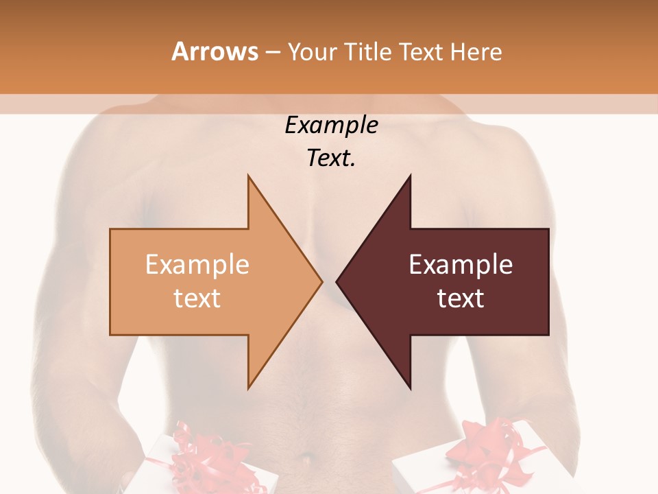 Bodybuilder Decoration White PowerPoint Template