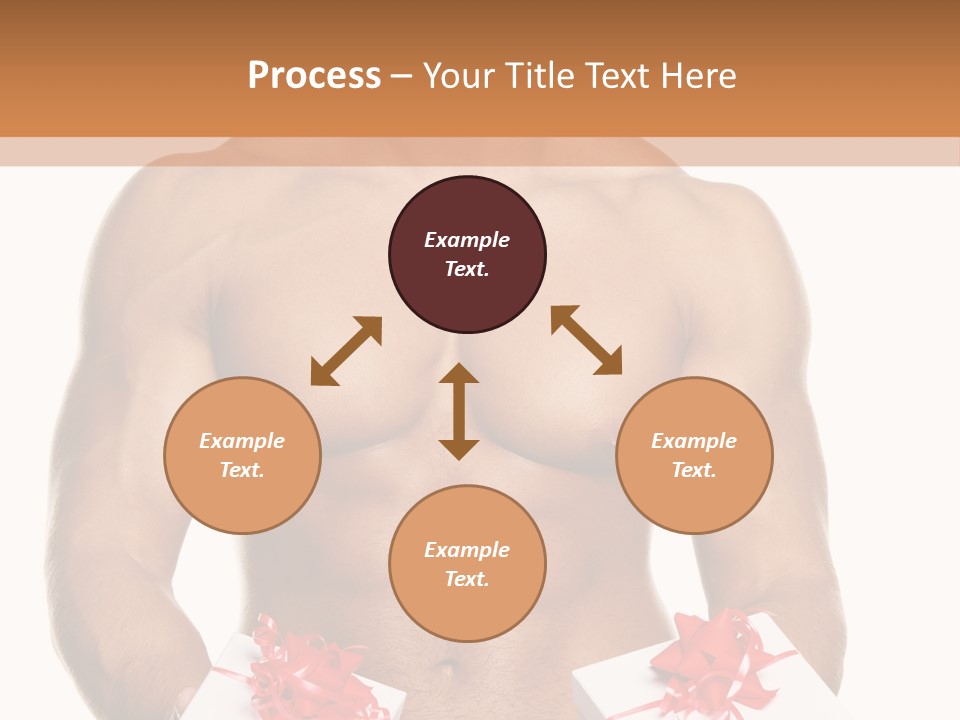 Bodybuilder Decoration White PowerPoint Template