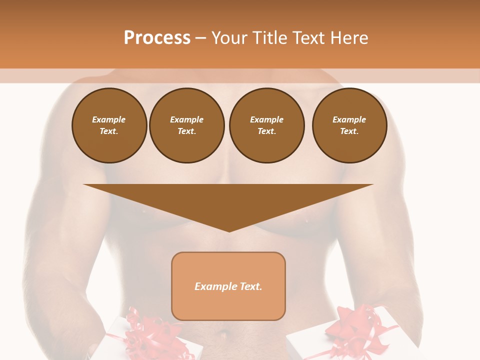 Bodybuilder Decoration White PowerPoint Template