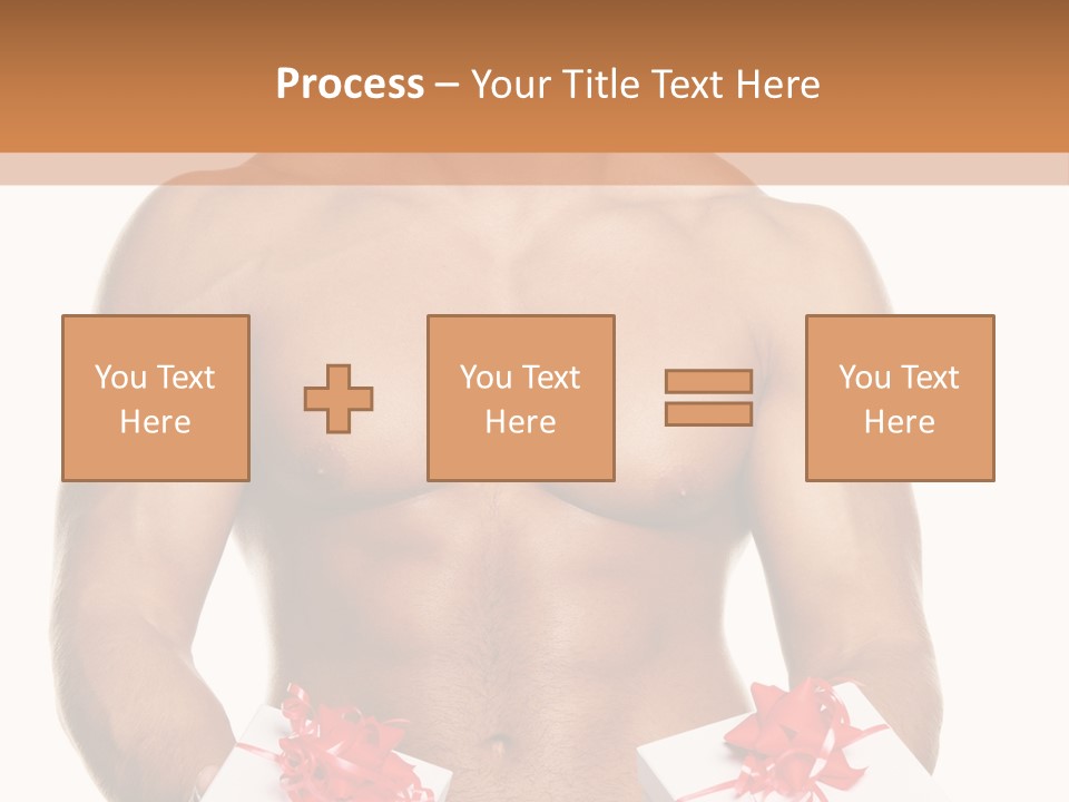Bodybuilder Decoration White PowerPoint Template