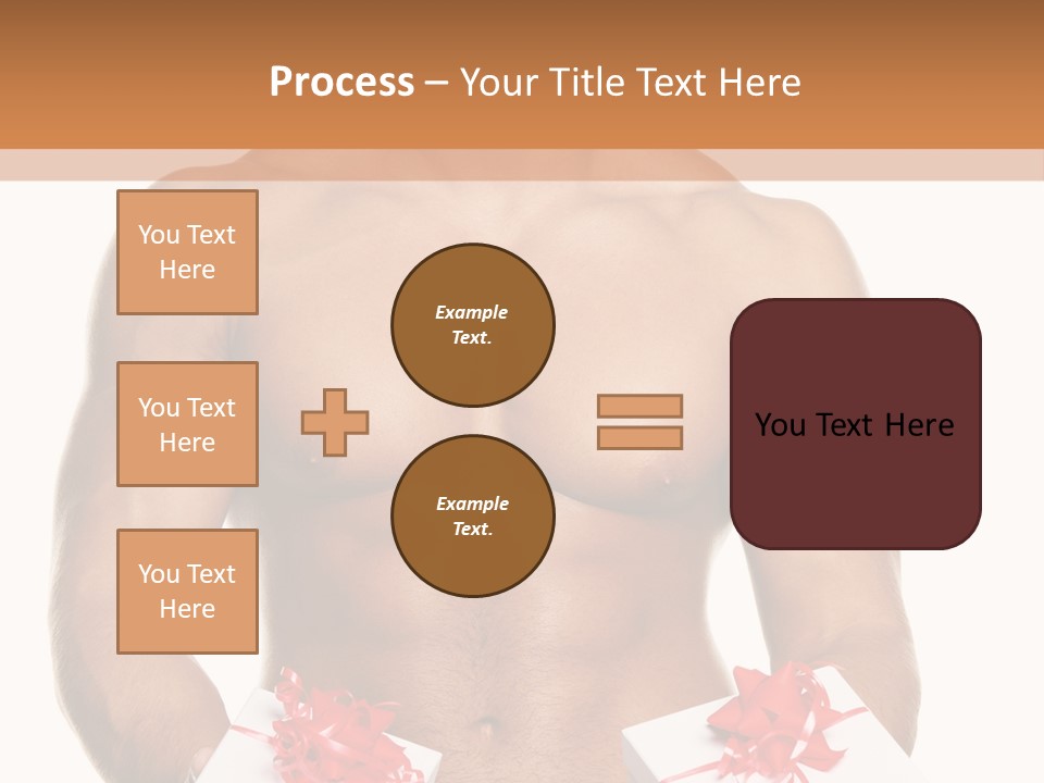 Bodybuilder Decoration White PowerPoint Template