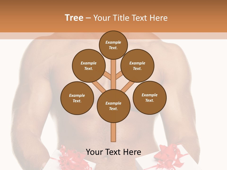 Bodybuilder Decoration White PowerPoint Template