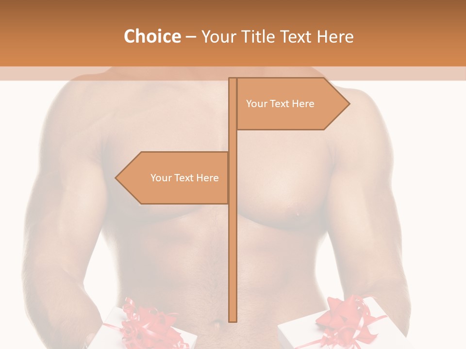 Bodybuilder Decoration White PowerPoint Template