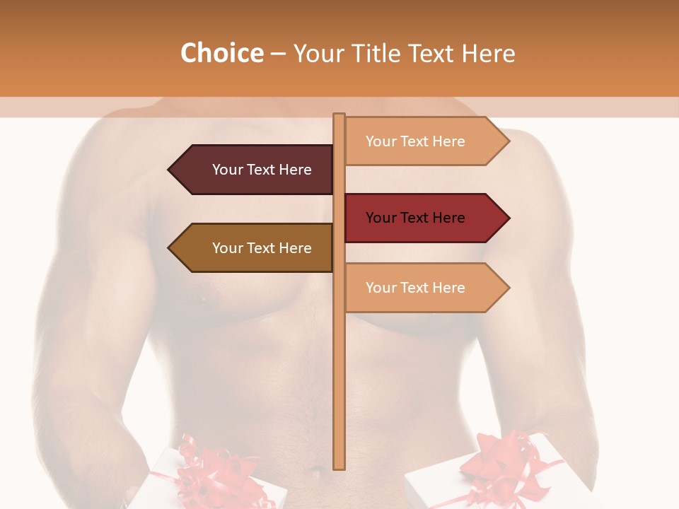 Bodybuilder Decoration White PowerPoint Template