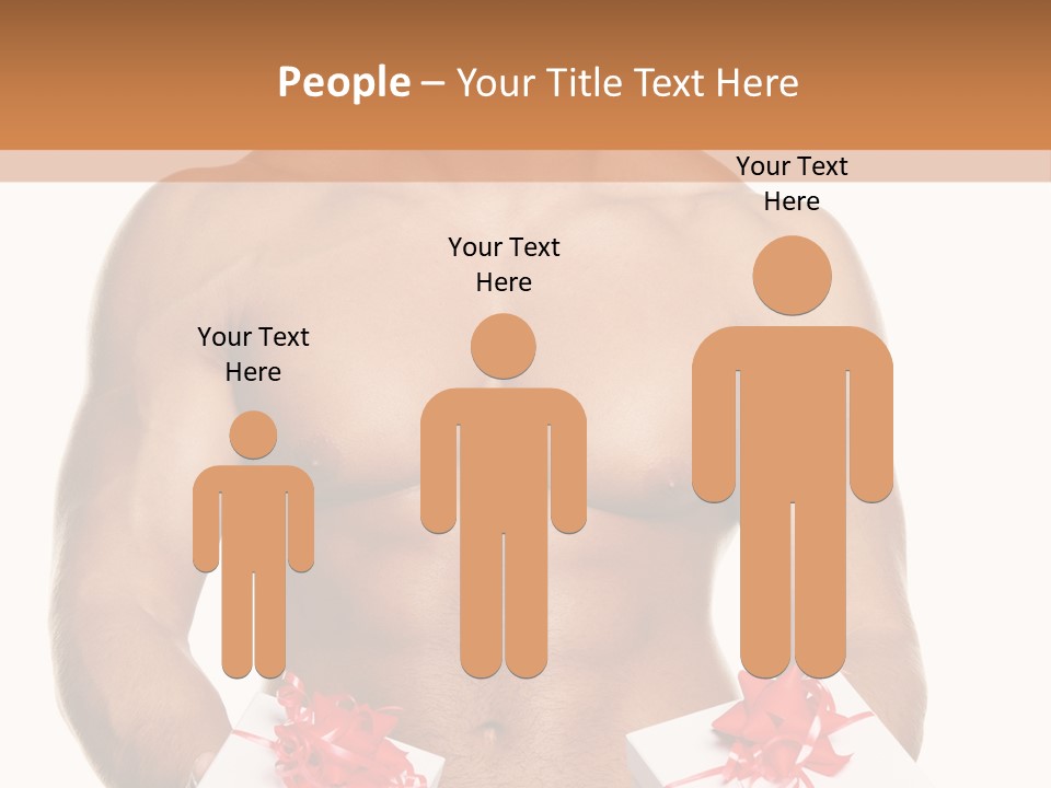 Bodybuilder Decoration White PowerPoint Template