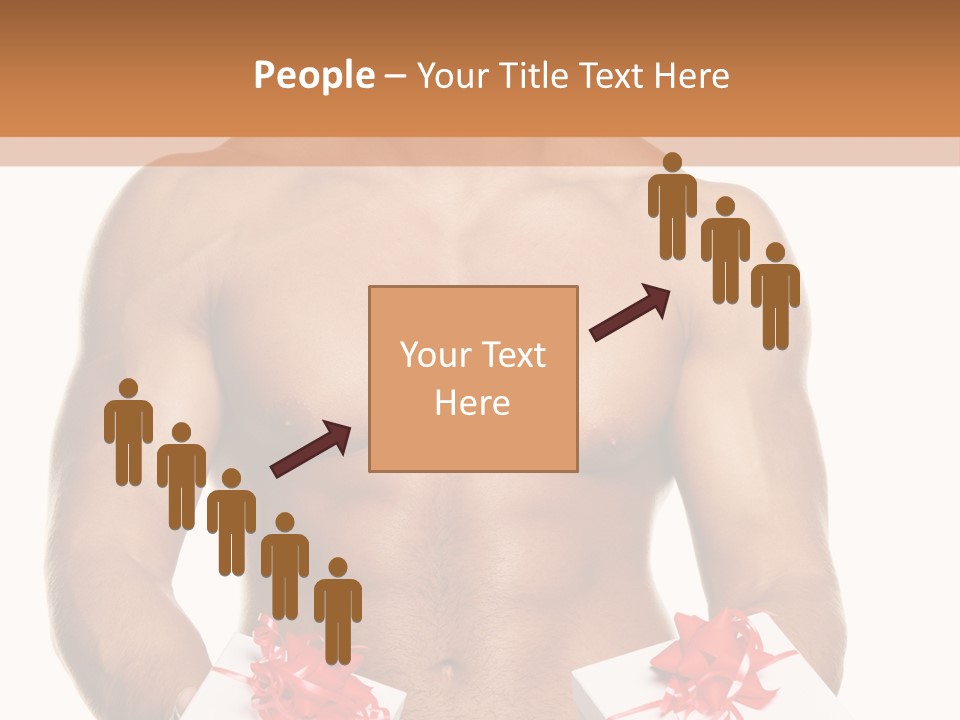 Bodybuilder Decoration White PowerPoint Template