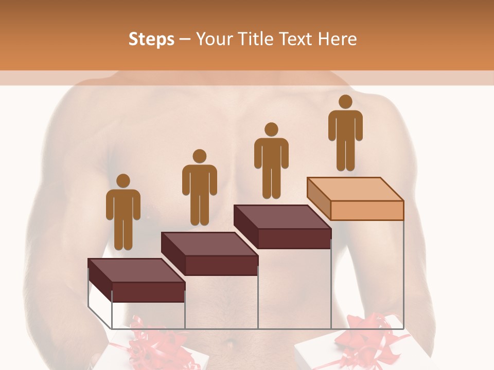 Bodybuilder Decoration White PowerPoint Template