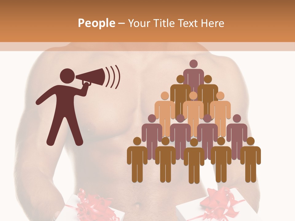 Bodybuilder Decoration White PowerPoint Template