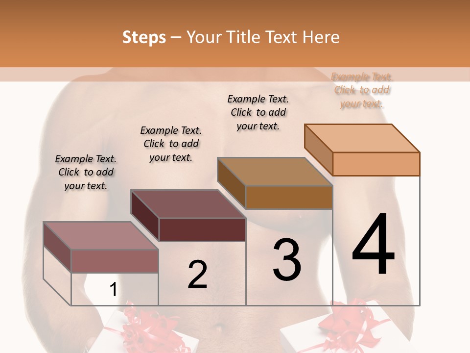 Bodybuilder Decoration White PowerPoint Template