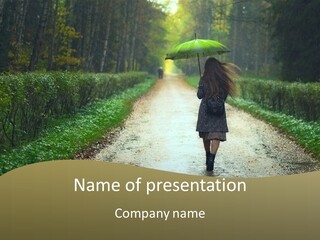 Hair Female Red PowerPoint Template