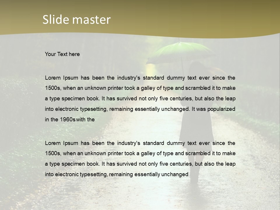 Hair Female Red PowerPoint Template