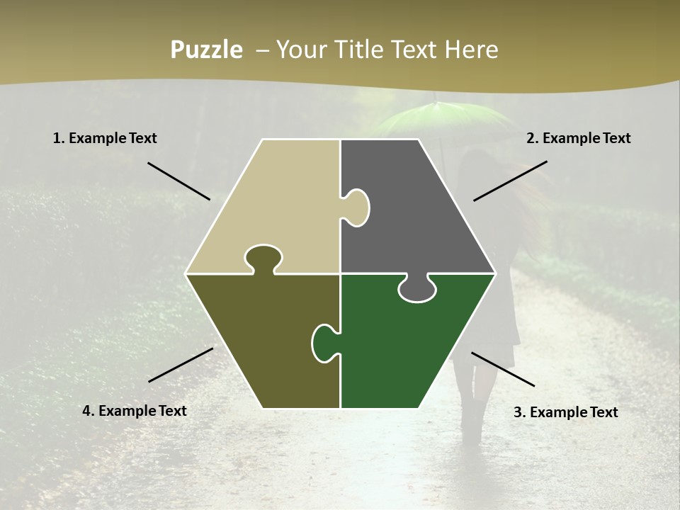 Hair Female Red PowerPoint Template