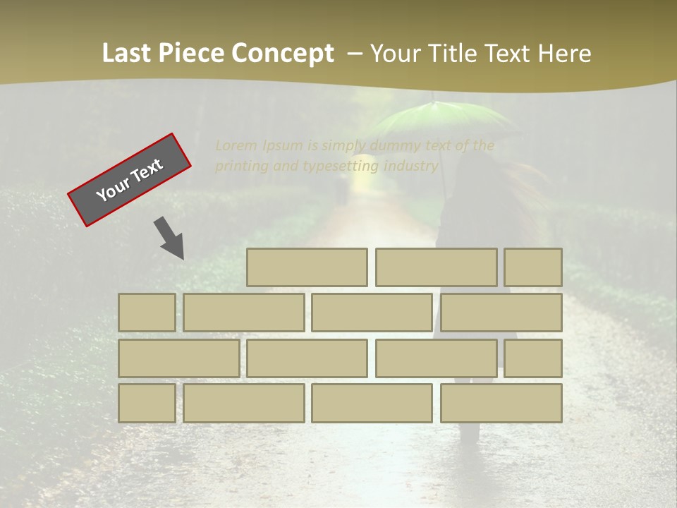 Hair Female Red PowerPoint Template