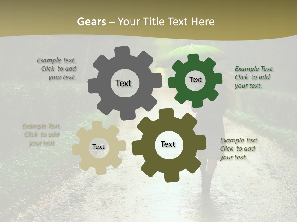 Hair Female Red PowerPoint Template