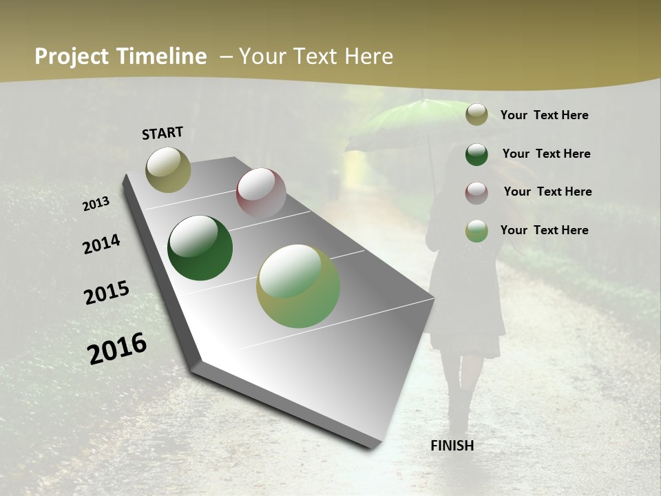 Hair Female Red PowerPoint Template