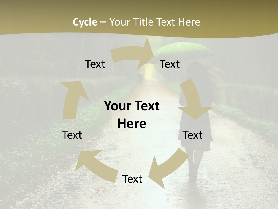 Hair Female Red PowerPoint Template