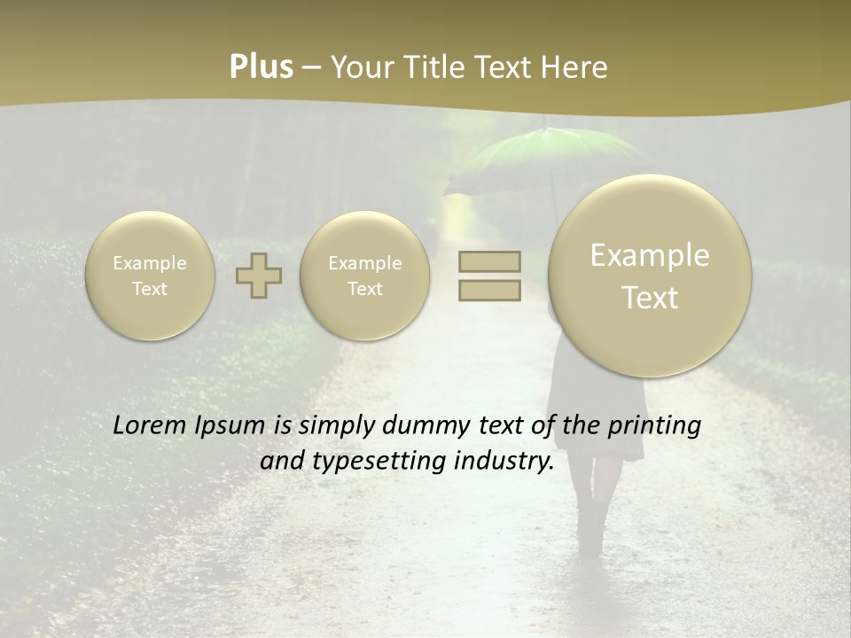 Hair Female Red PowerPoint Template