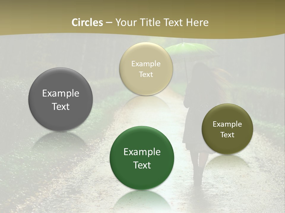 Hair Female Red PowerPoint Template