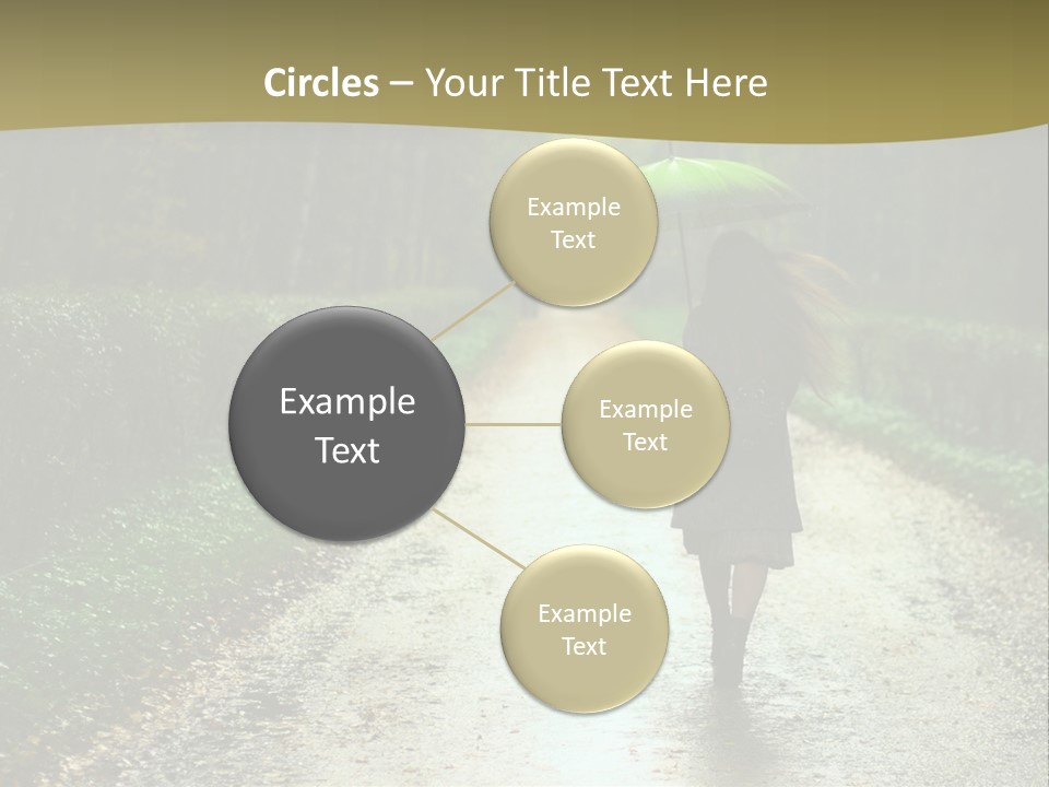 Hair Female Red PowerPoint Template