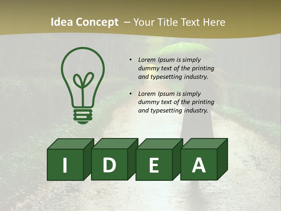 Hair Female Red PowerPoint Template