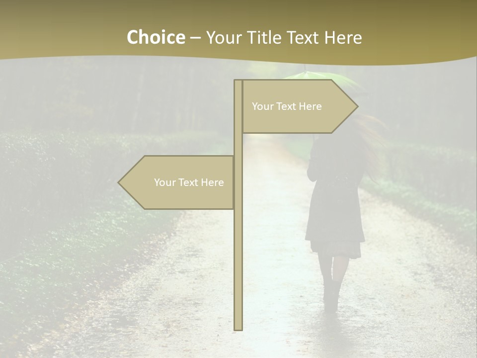 Hair Female Red PowerPoint Template