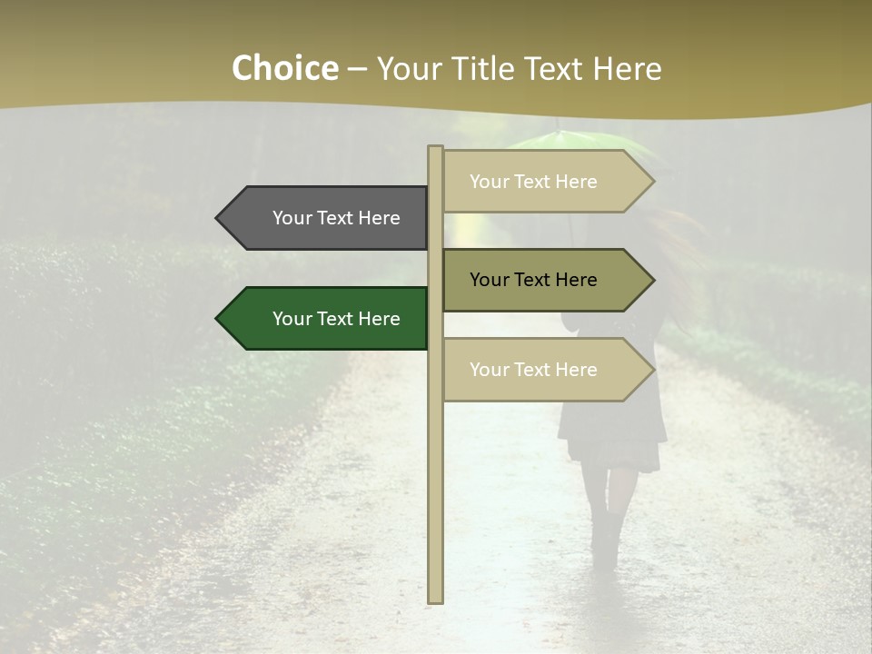 Hair Female Red PowerPoint Template