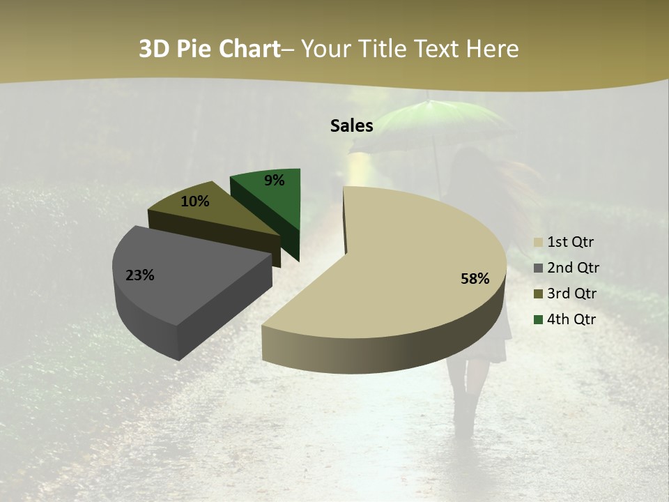 Hair Female Red PowerPoint Template